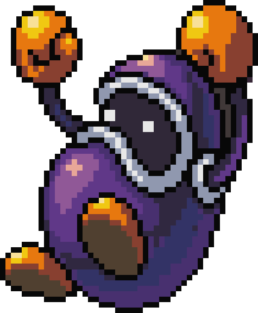 Eggplant Man Sprite (522x633), Png Download