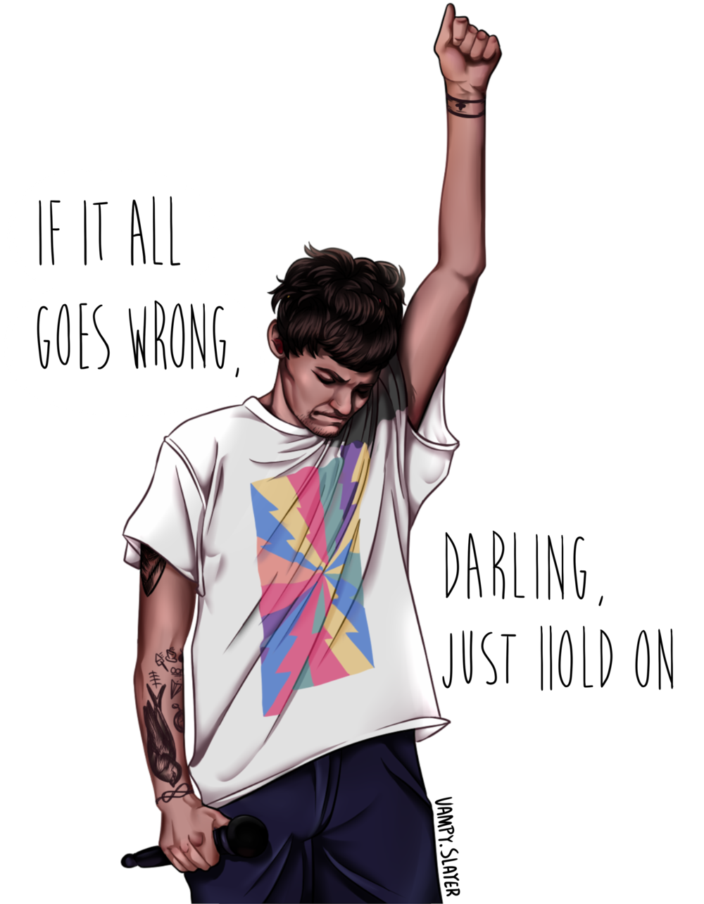 @vampy - Slayer - Louis Tomlinson Fan Art (1000x1284), Png Download
