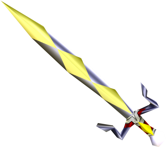 Gilded Sword - Majora's Mask Sword (544x482), Png Download