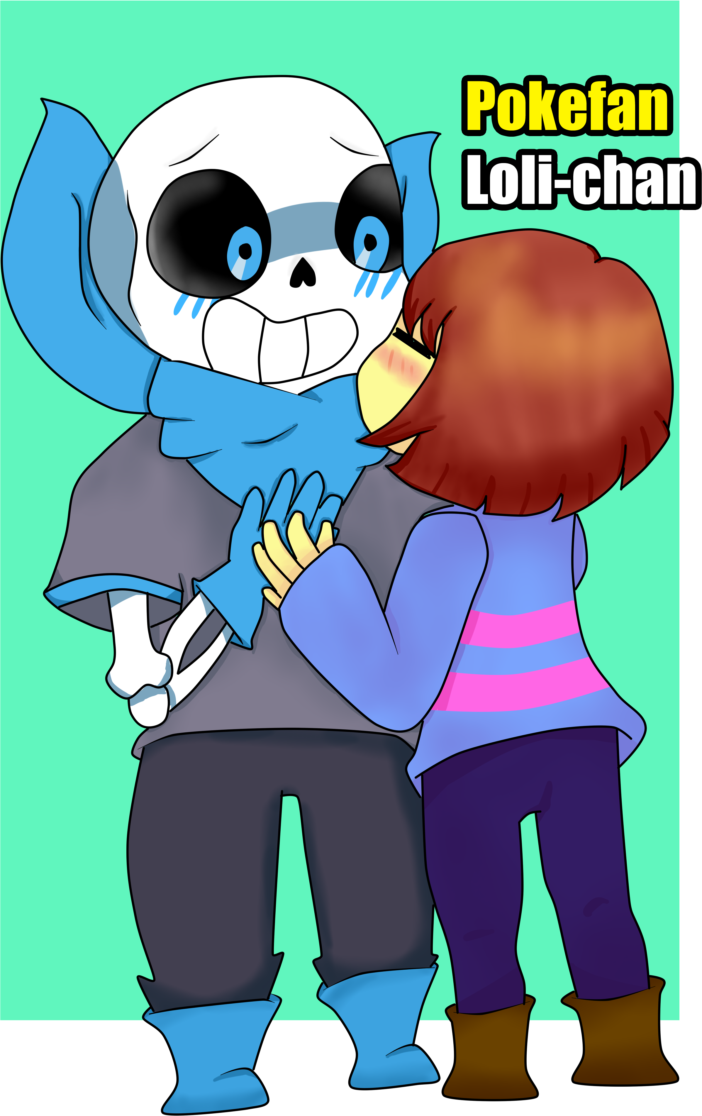 Mi Primer Fanart Shippero De Blueberry Y Frisk - Fan Art (3120x4160), Png Download