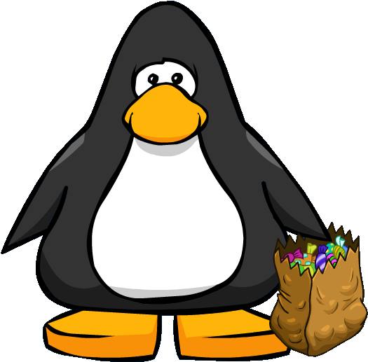 Chill S Club Penguin Opinions Halloween Party - Club Penguin Money Bag (564x560), Png Download