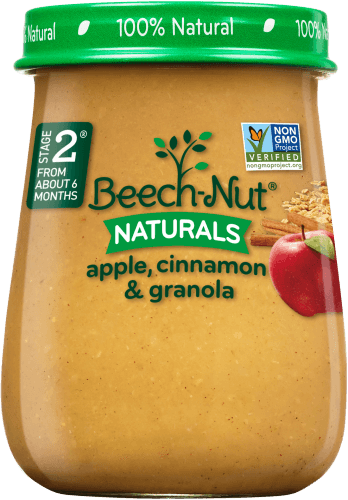 Naturals Apple, Cinnamon & Granola Jar - Beechnut Apple Cinnamon Granola (348x500), Png Download