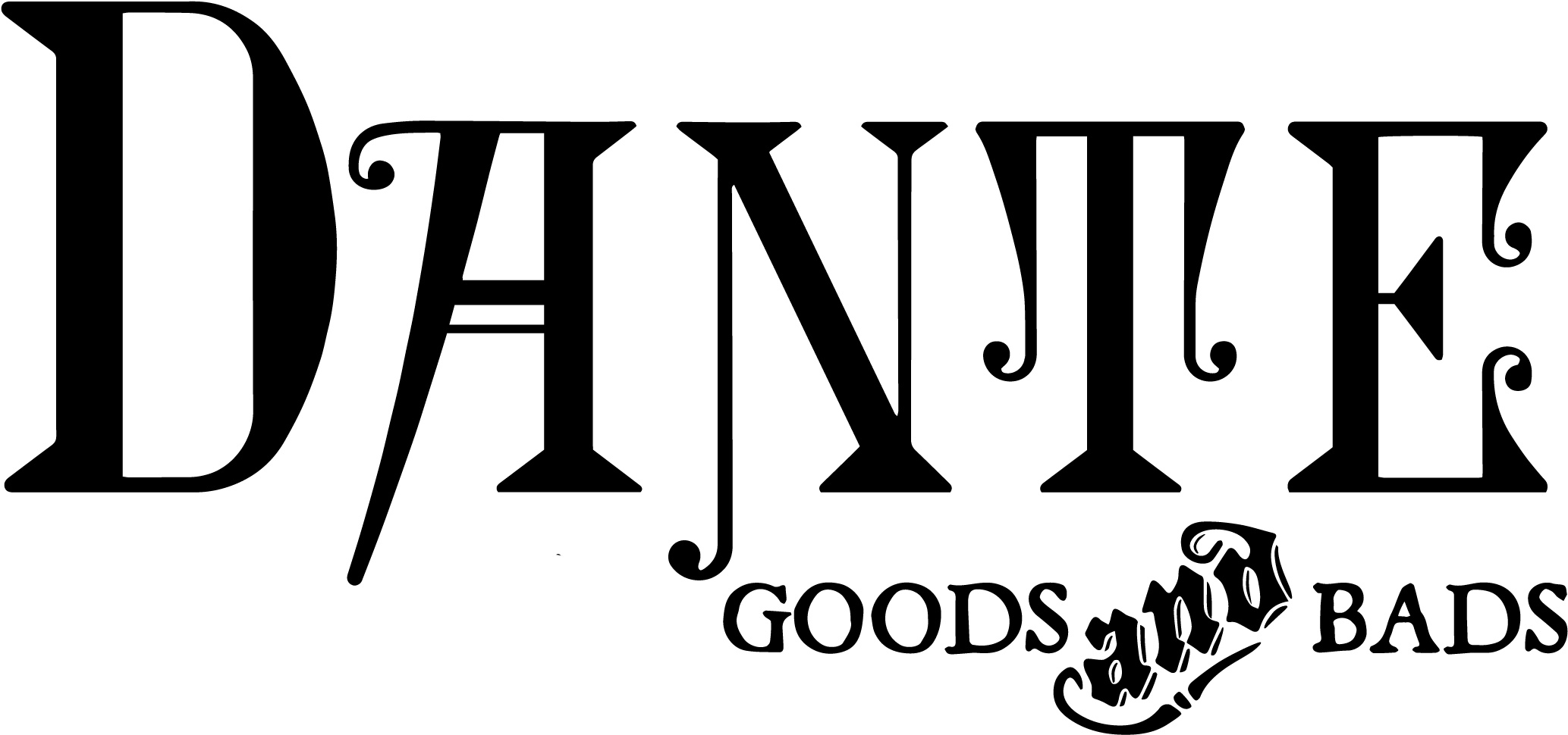Logo - Dante Goods And Bads Logo (2439x1083), Png Download