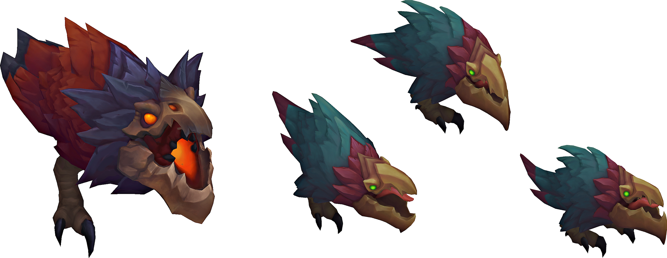 Crimson Raptor Render - League Of Legends Raptors (2200x851), Png Download