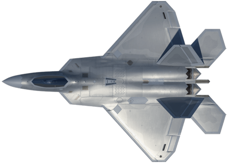 F-22 Raptor Stealth Fighters Head To Korea For Bilateral - F 22 Raptor Top View (460x330), Png Download