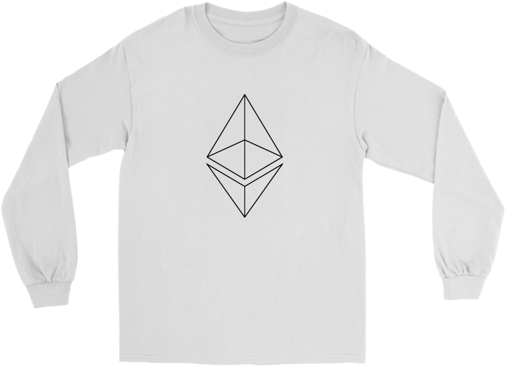 Ethereum Logo Cryptocurrency Long Sleeve Shirt - Glow Getter T Shirt (1024x1024), Png Download