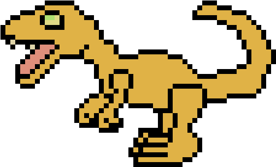 Download Raptor - Pixel Art - HD Transparent PNG - NicePNG.com