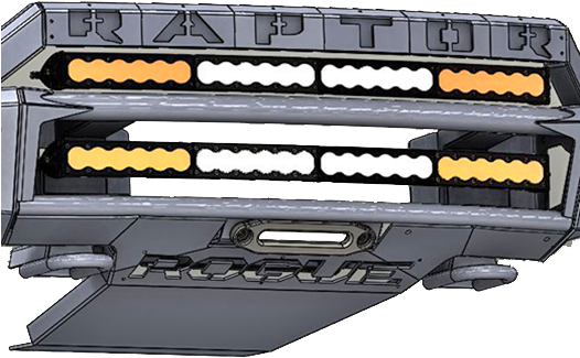 2017 Ford Raptor Winch Bumper - Ford Raptor 2017 Accessories (525x448), Png Download