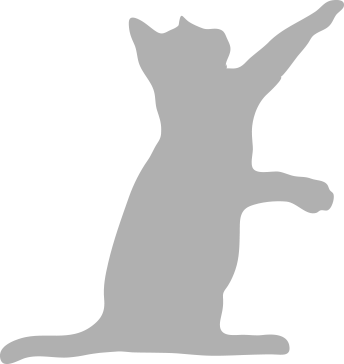 Vigor Sage Small Youg Cat Grey - Grey Cat Silhouette Png (344x364), Png Download