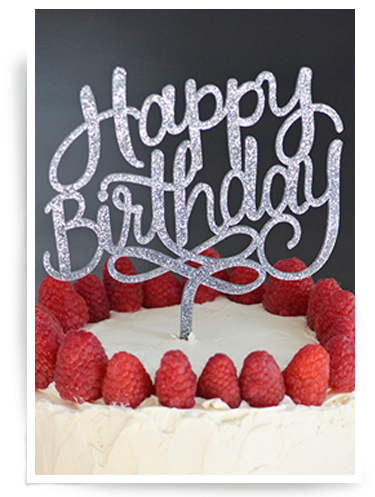 Happy Birthday Glitter (400x510), Png Download