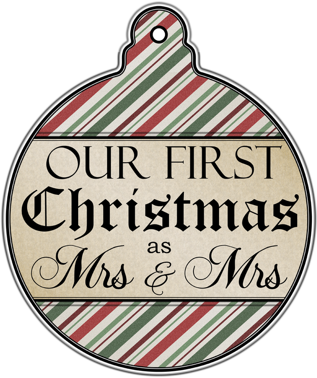 Our First Christmas As Mrs - Our First Christmas 2014 Ornament (round) (800x800), Png Download