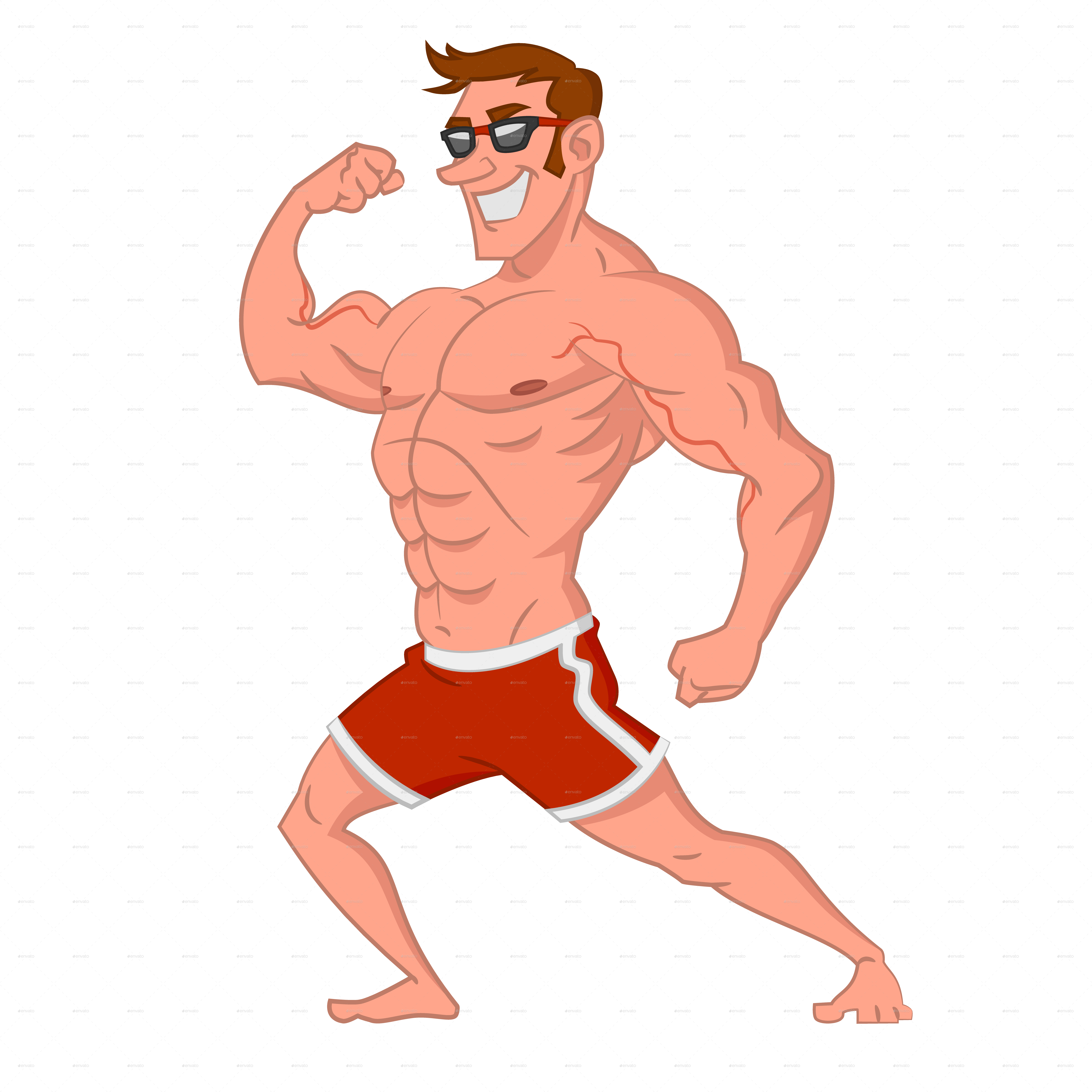 Bodybuilder Posing By Gatts - Barechested (6000x6000), Png Download