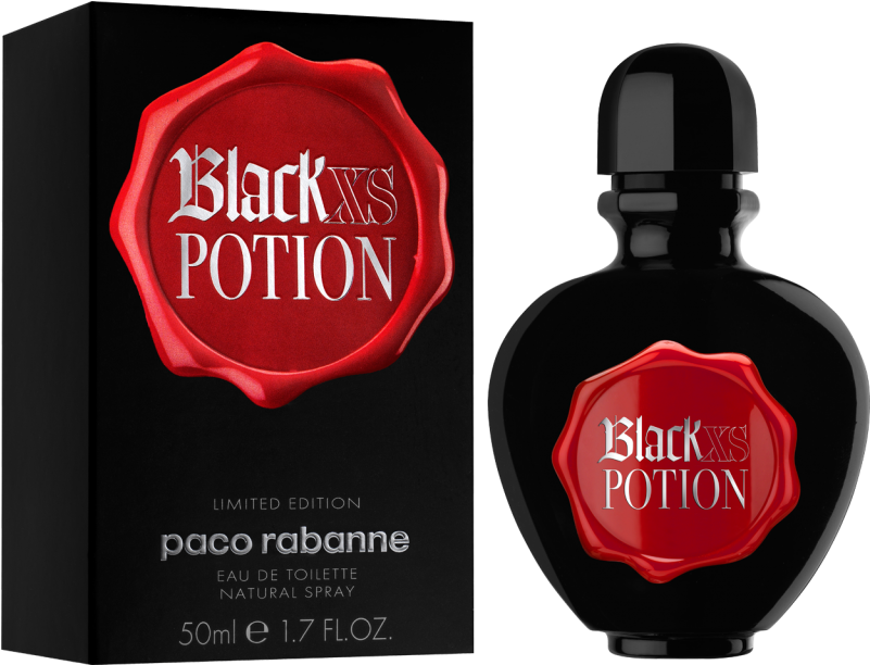 Paco Rabanne Black Xs Potion For Women Edt - Paco Rabanne Black Xs Potion 80ml (800x800), Png Download