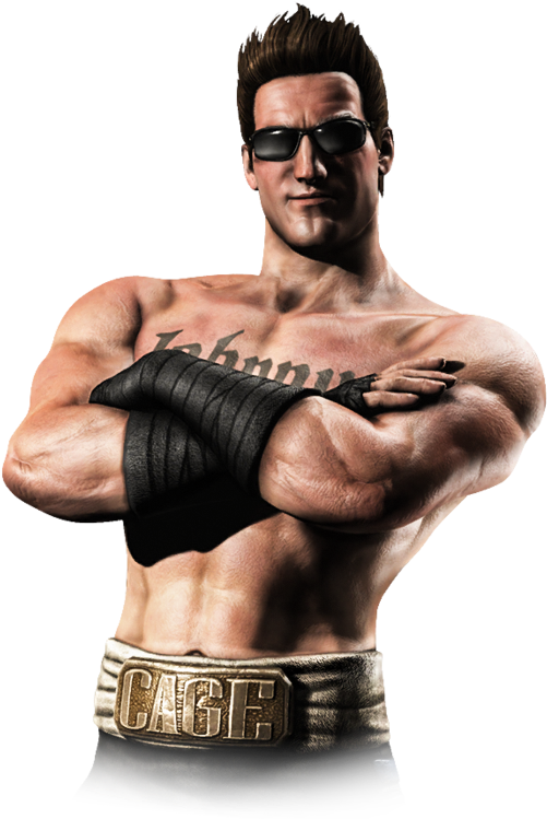 Character - Mortal Kombat Johnny Cage (605x748), Png Download