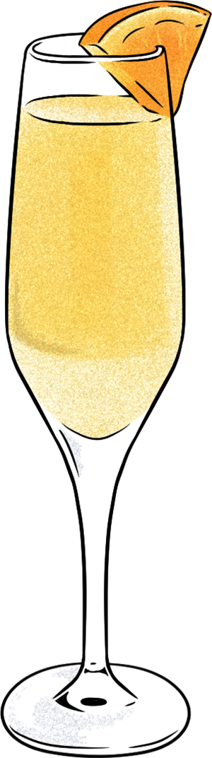 Collection Of High Quality Free - Mimosa Drink Clip Art (300x1072), Png Download