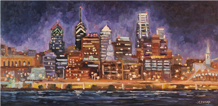 City Skyline - Silverman Gallery, Bucks County Impressionist Art (800x800), Png Download