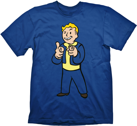 Fallout T-shirt Vault Boy Charisma - Fallout Blue Bifold Wallet (600x600), Png Download