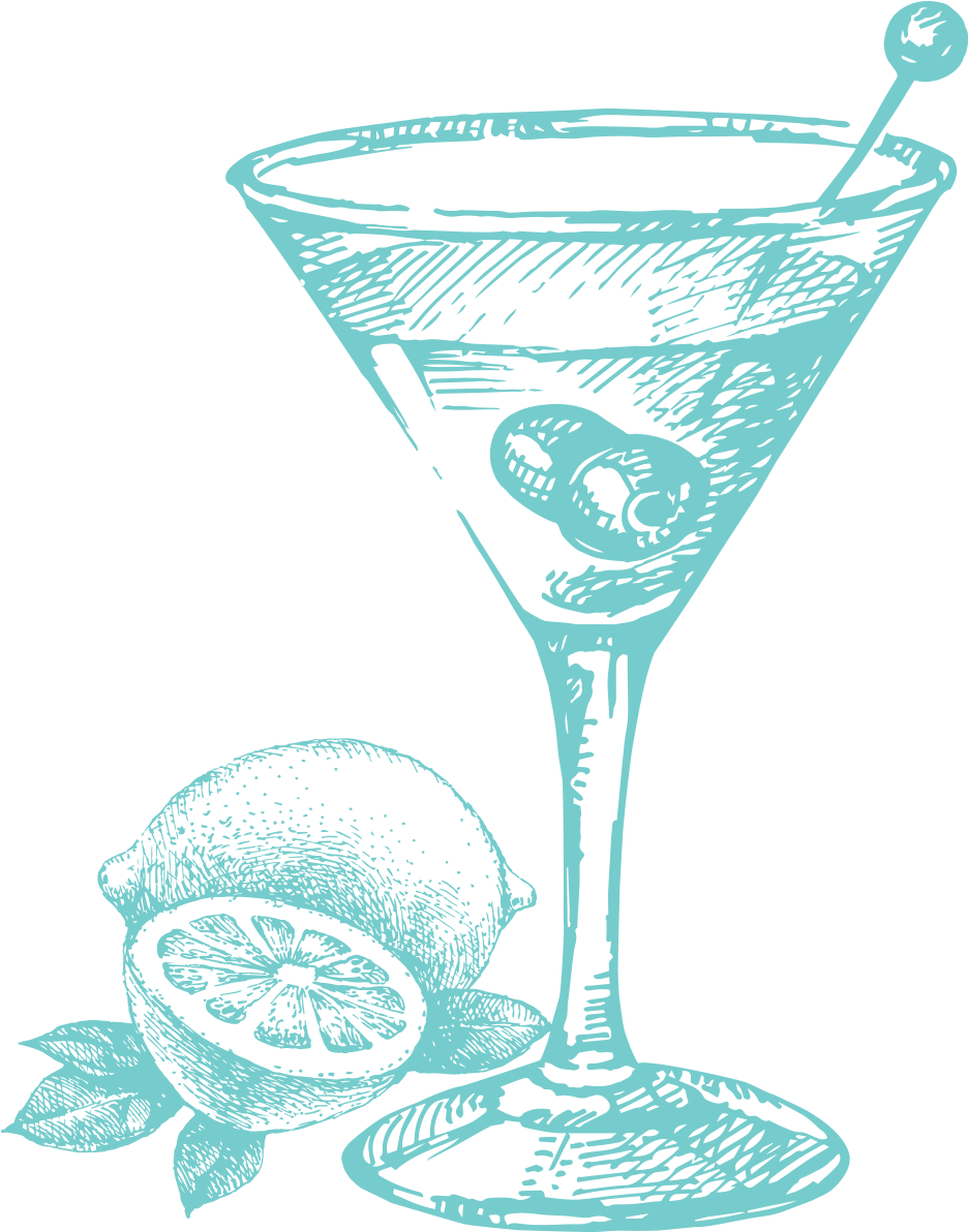 100 [ Blue Martini Png ] - Cocktail Glass Vector Vintage (1000x1415), Png Download