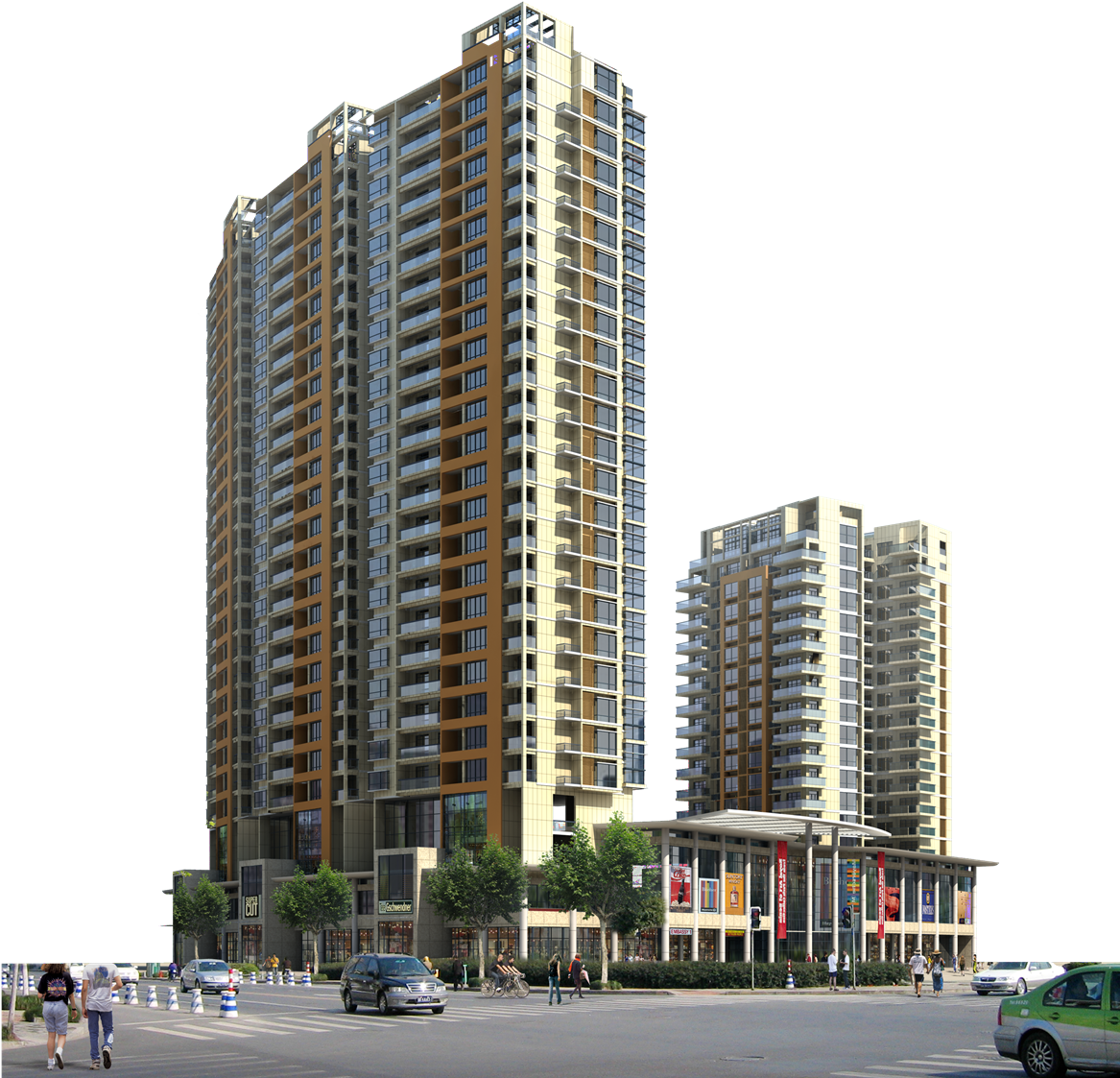Skyscraper Png Free Download - High Rise Background Png (1200x1280), Png Download
