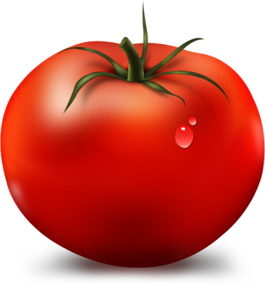 Tomato Psd - Red Tomato Clipart (372x400), Png Download