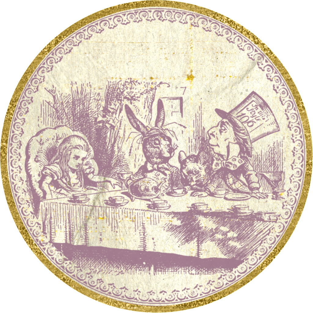 Round Hand Painted Magic Watercolor Transparent Illustration - Alice And Wonderland Drawing (1024x1024), Png Download