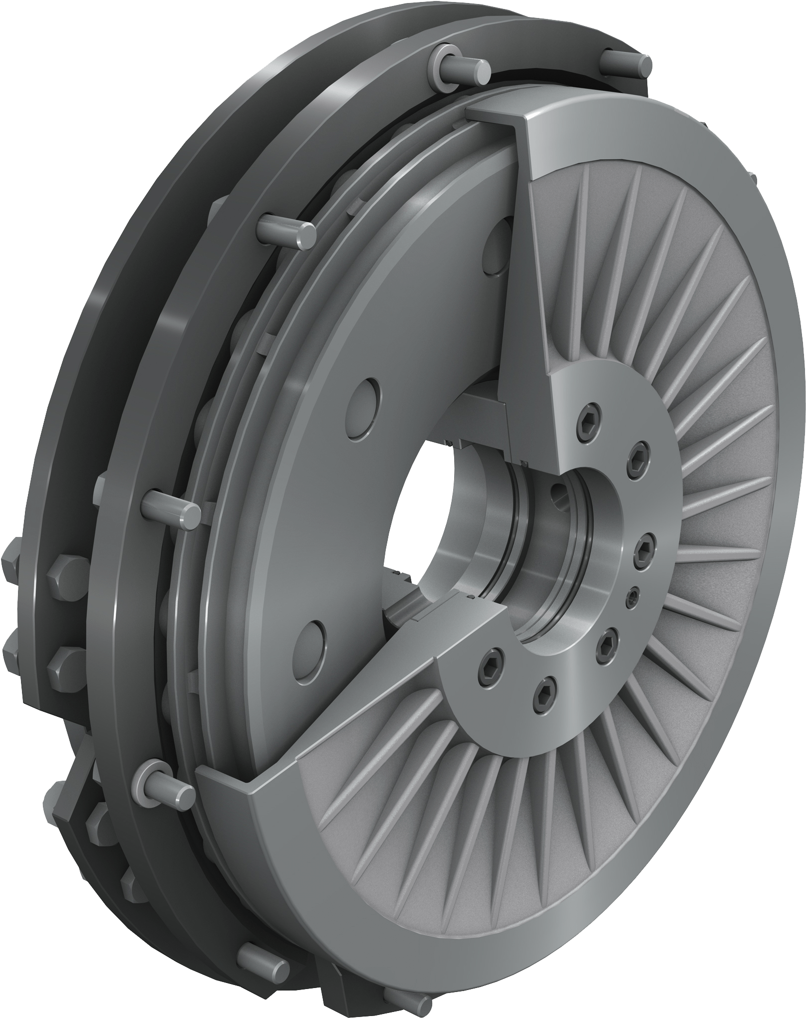Pneumatic Clutch-brake Unit - Brake (1662x2094), Png Download