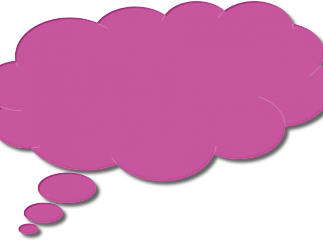Speech Bubble Clipart Thinking - Thought Bubble Colored Transparent (640x480), Png Download