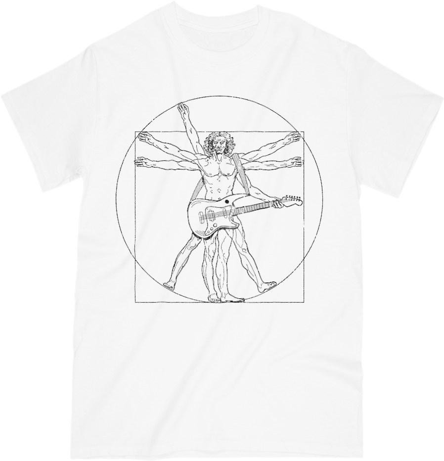 Men's T-shirt Guitar Vitruvian - Dua Lipa Heart Tee (1000x1000), Png Download