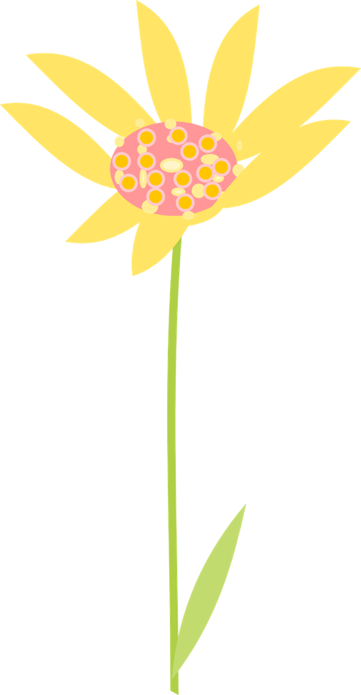 Free Scrap Flower Png's Flower Clipart Graphics Clipart - Portable Network Graphics (520x1000), Png Download