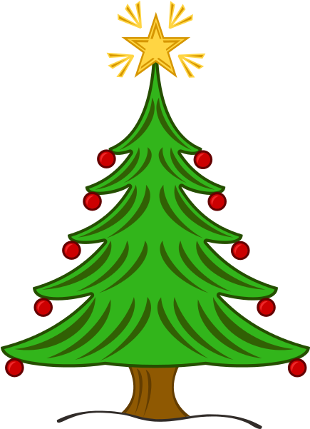 Pngt-pngsvgwebpjpg Gold Christmas Star Png - Christmas Tree Illustration Png (446x612), Png Download