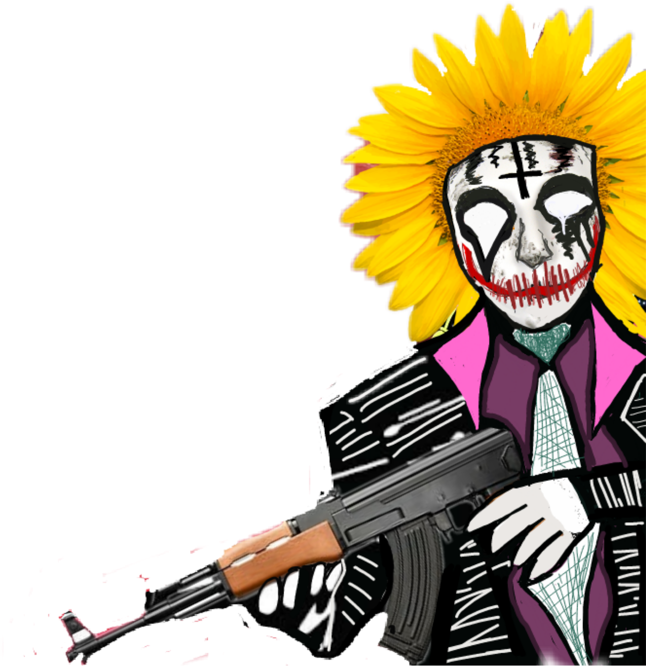 Savage Scary Ak Damn Tumblr Guy Murder Kill Blood Png (1773x1773), Png Download