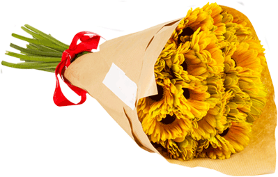 Transparent Sunflower Bouquet Png (398x398), Png Download