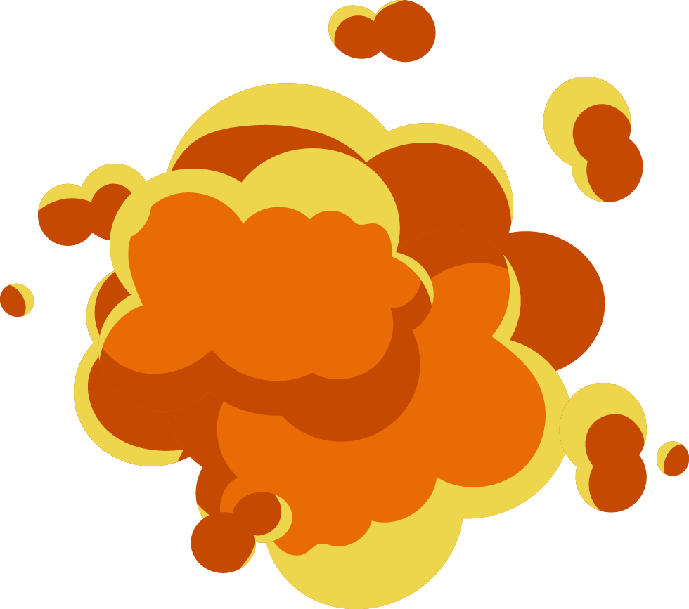 Blast My Cartoon Clip Art Cloud Blastblastmy - Bomb Blast Cartoon Png (980x867), Png Download