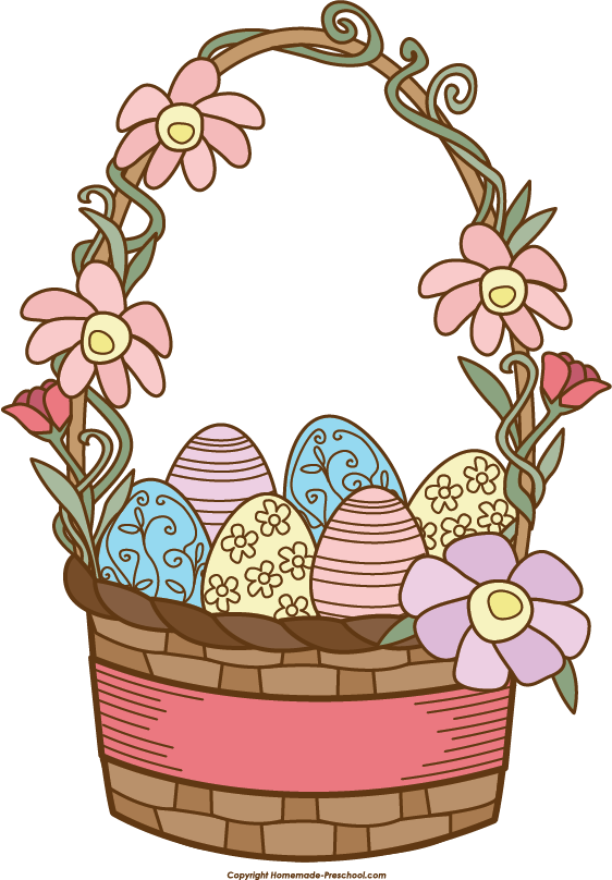 Easter Basket Clipart Tumundografico - Clip Art Easter Basket (562x808), Png Download