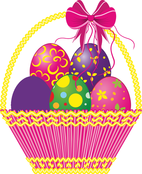 Easter Basket Clip Art Free (492x600), Png Download