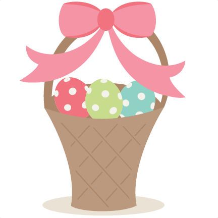 Easter Basket Svg Scrapbook Cut File Cute Clipart Files - Cute Easter Basket Clip Art (432x432), Png Download