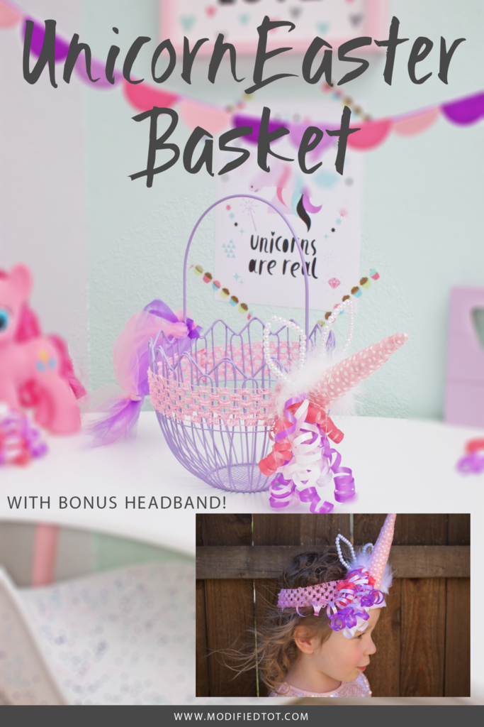 Unicorn Easter Basket & Headband - Unicorn Easter Basket Ideas (683x1024), Png Download