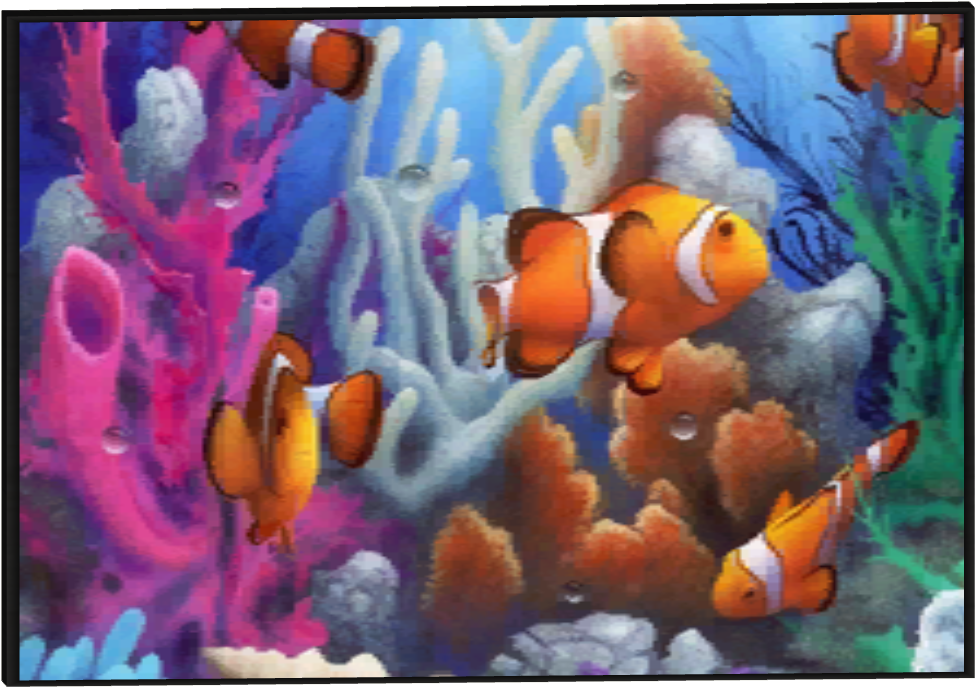 Large Zoo Mural 10 - Fish Painting (974x974), Png Download