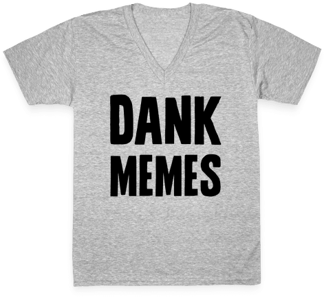 Dank Memes V-neck Tee Shirt - H Double Hockey Sticks (484x484), Png Download