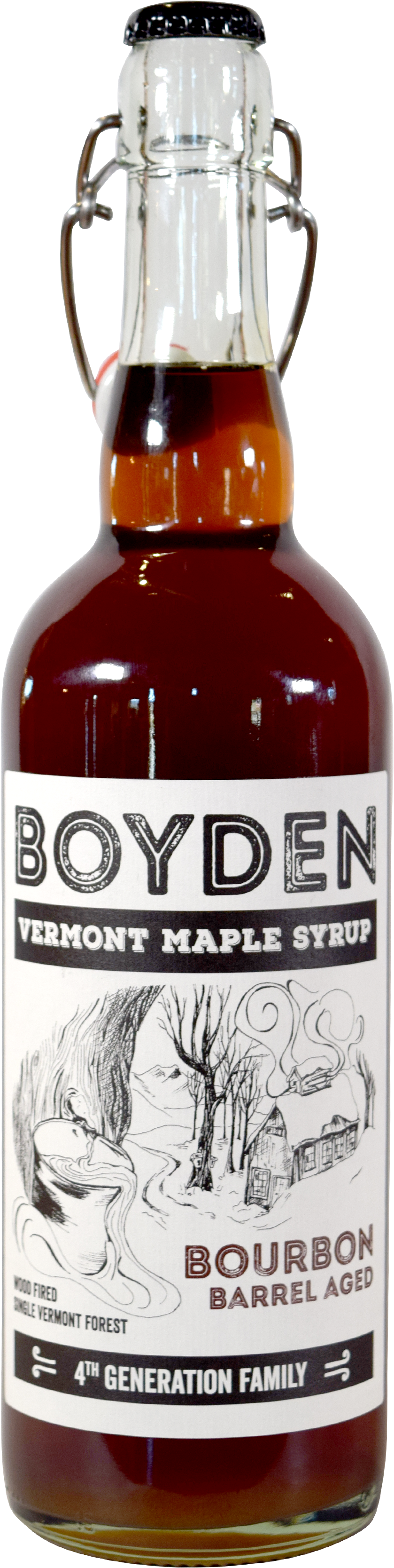 Glass Bottle Bourbon Barrel Aged Maple Syrup - Bourbon Barrel Maple Syrup (1348x3423), Png Download