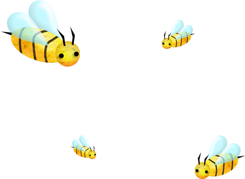 Bumble Bees, Illustration - Illustration (500x364), Png Download