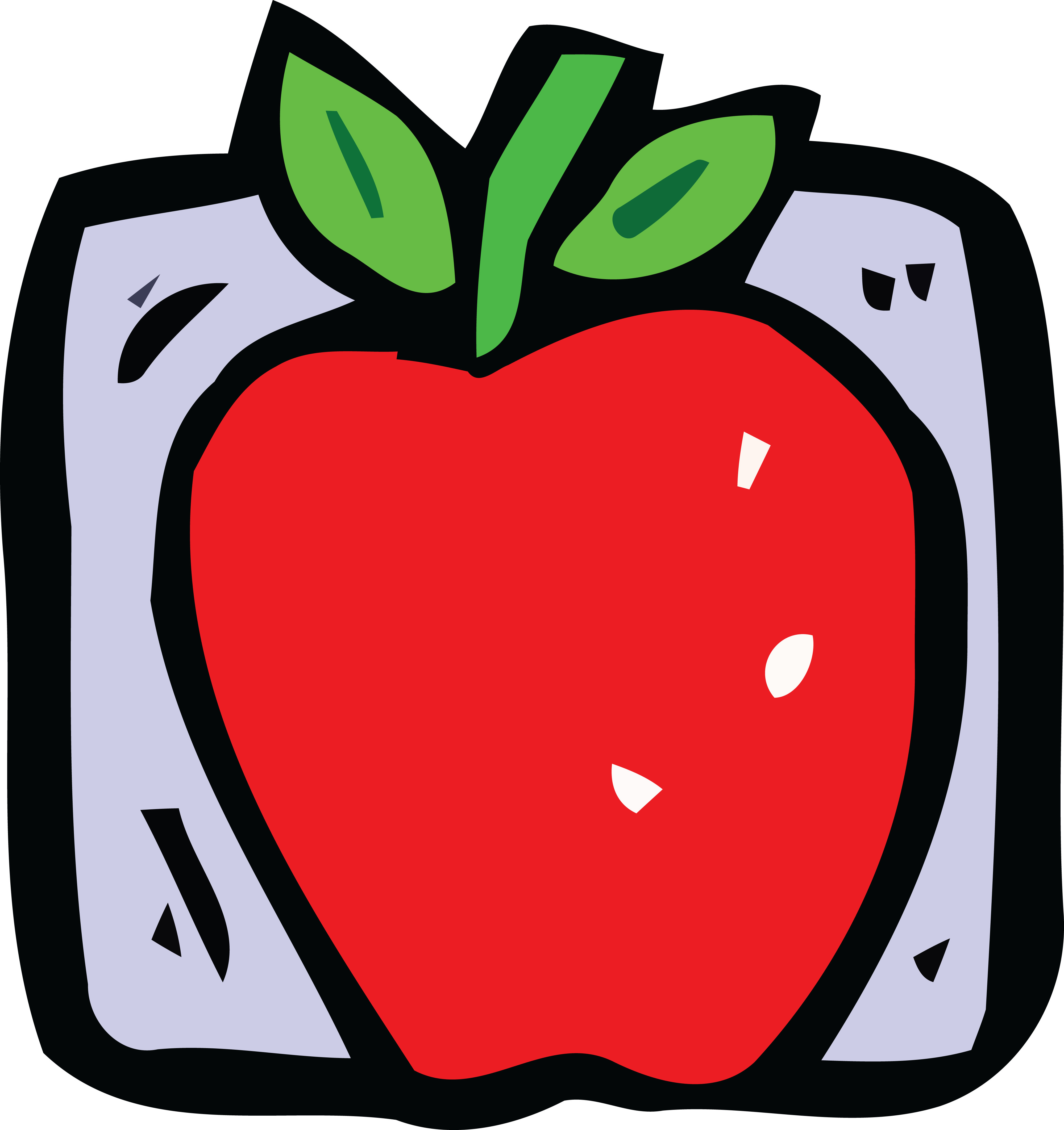 Free Clipart Of A Red Apple - Fresh Apple. Large Tote Bag (4000x4250), Png Download