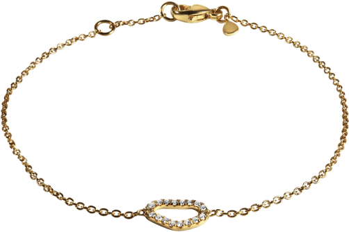 Gold Diamond Wave Bracelet - Bracelet (600x600), Png Download