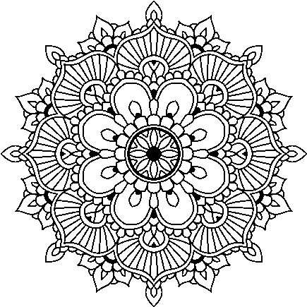 Royalty Free Download Png For Free Download On Mbtskoudsalg - Black Mandala (600x470), Png Download