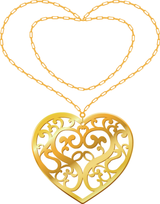 Necklace Clipart Gold Necklace - Gold Jewellery Clipart (314x400), Png Download