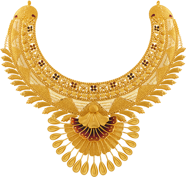 Gold Necklace 22k Yellow Gold Necklace Pc Chandra Jewellers - Pc Chandra Jewellers Necklace Collection & Price (800x800), Png Download