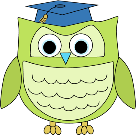 Graduation Clipart Panda Free - Graduation Owl Clipart (453x450), Png Download