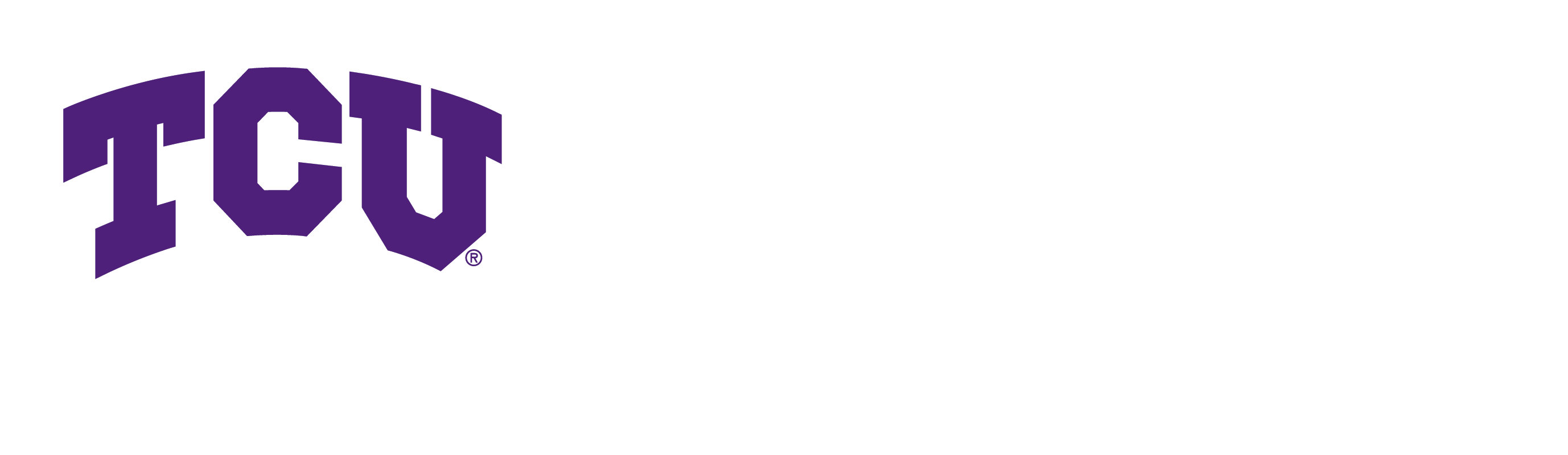 Mark White-grad Evening Programs - Texas Christian Horned Frogs Round Stainless Steel (3352x1463), Png Download