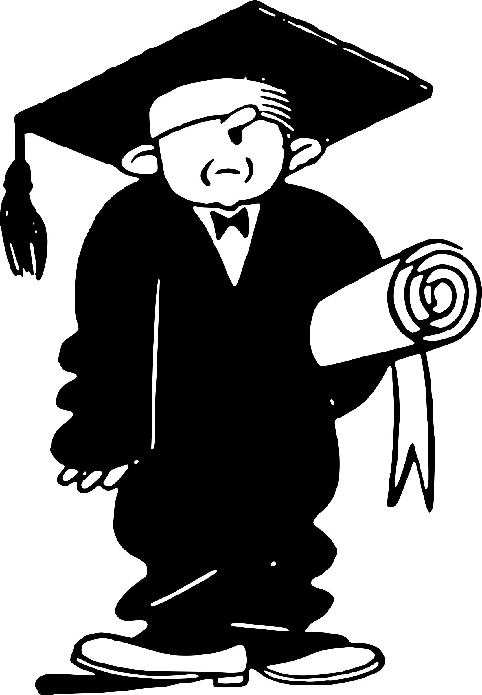 This Free Icons Png Design Of Graduate With Diploma (1666x2400), Png Download