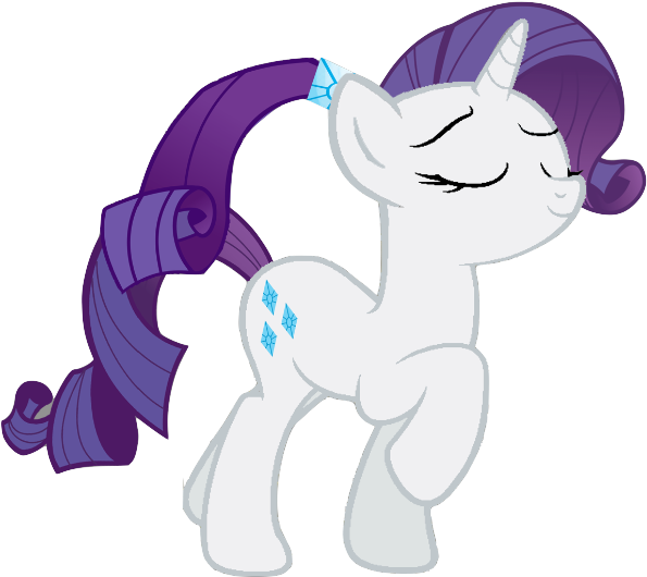 Rarity With A Ponytail (641x550), Png Download